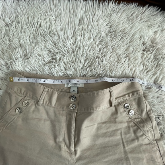 White House Black Market Tan Khaki Flare Pants - Picture 8 of 10